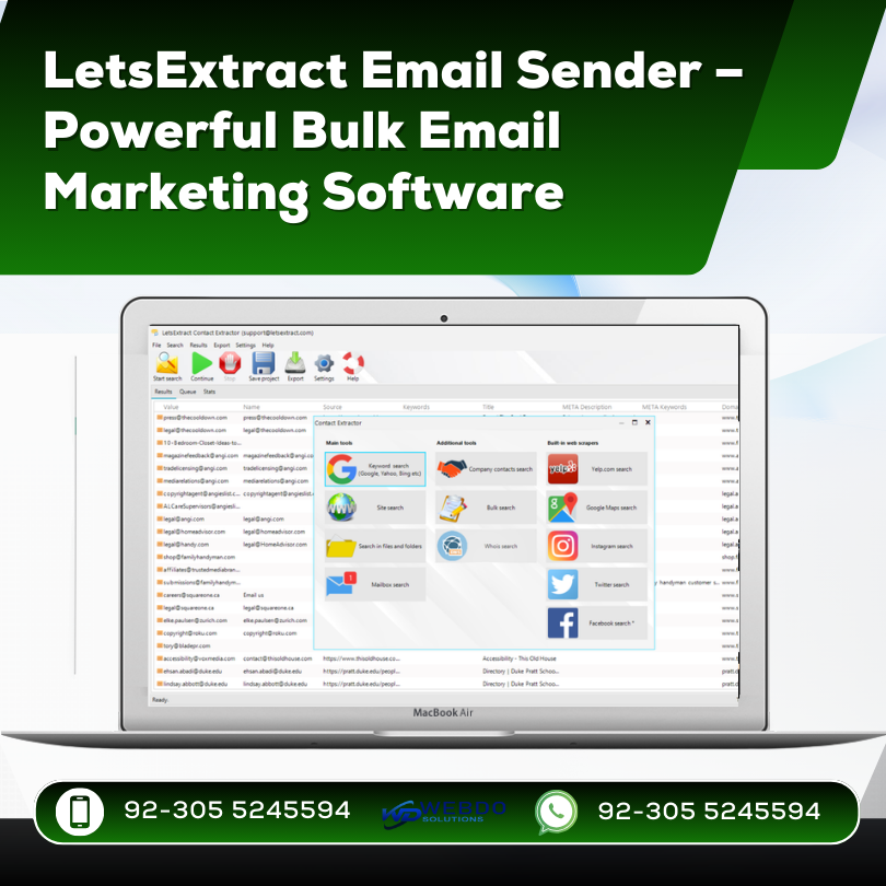 LetsExtract Email Sender – Powerful Bulk Email Marketing Software