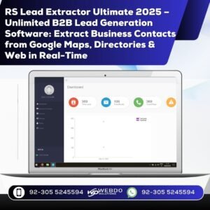RS Lead Extractor Ultimate 2025 – Unlimited B2B Lead Generation Software: Extract Business Contacts from Google Maps, Directories & Web in Real-Time