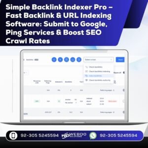 Simple Backlink Indexer Pro – Fast Backlink & URL Indexing Software: Submit to Google, Ping Services & Boost SEO Crawl Rates