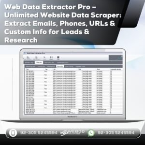 Web Data Extractor Pro – Unlimited Website Data Scraper: Extract Emails, Phones, URLs & Custom Info for Leads & Research