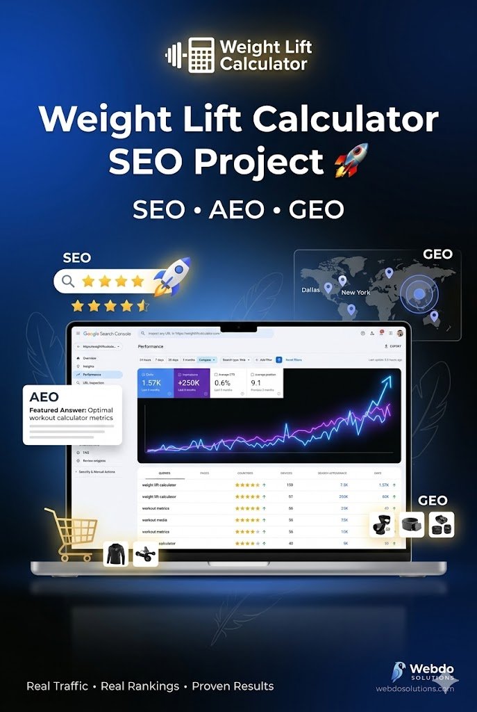 Weight Lift Calculator SEO Case Study