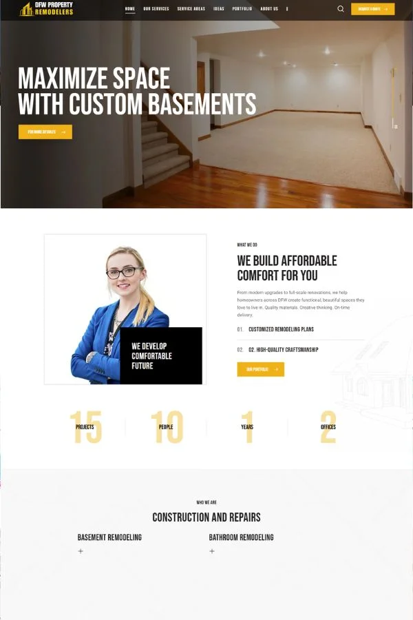 DFW Property Remodelers website