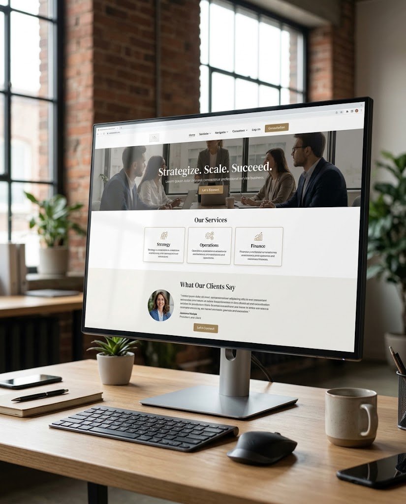 Full service digital marketing agency planning a business website