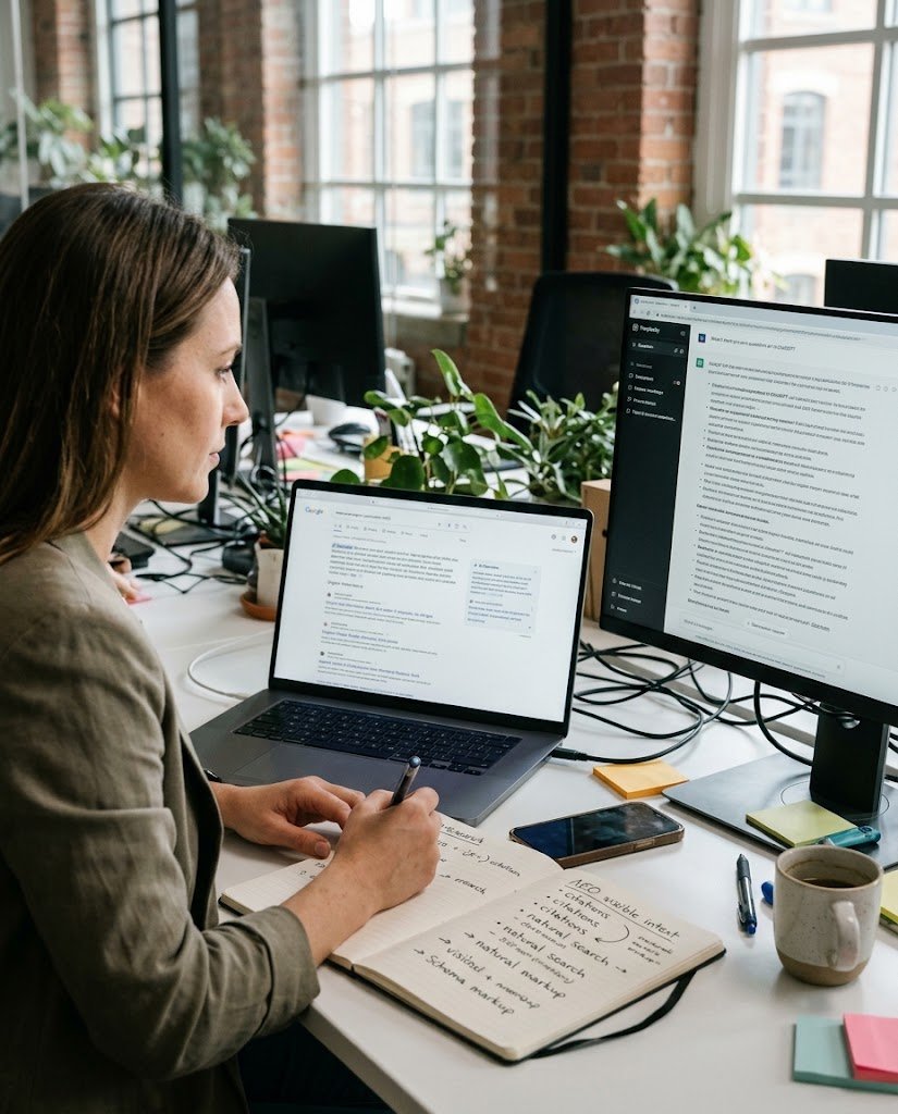 AI Overview optimization: business cited as a source in Google AI Overviews