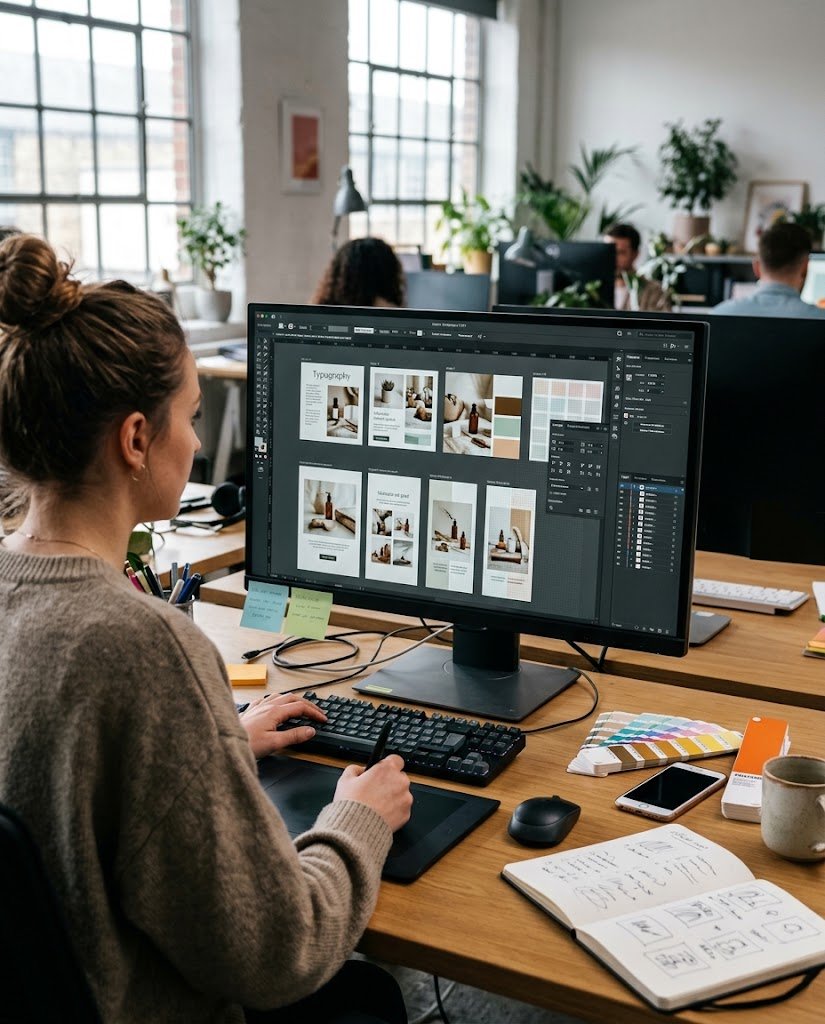Social media graphic design for brand posts